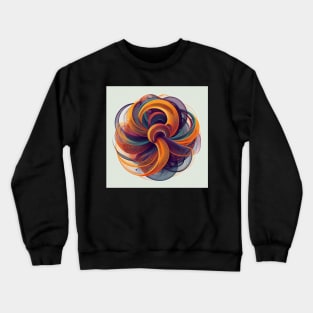 Psychedelic looking abstract illustration of geometric swirls Crewneck Sweatshirt